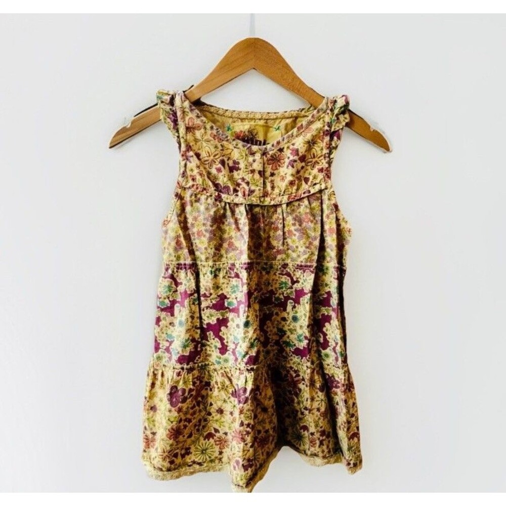 Chipie Girls Adorable Floral Paisley Boho Hippie Flutter Sleeve Dress